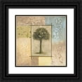 thumbnail image 1 of Marcon, Michael 20x20 Black Ornate Wood Framed with Double Matting Museum Art Print Titled - Palm Woodcut I, 1 of 4