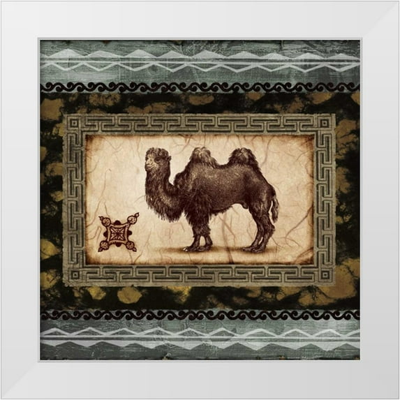 Marcon, Michael 20x20 White Modern Wood Framed Museum Art Print Titled - African Expression Square I