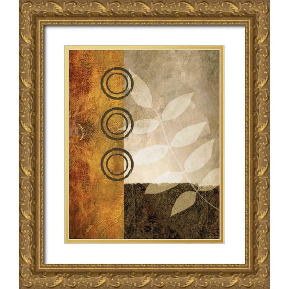 Marcon, Michael 20x24 Gold Ornate Wood Framed with Double Matting Museum Art Print Titled - November Textures II