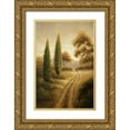 thumbnail image 1 of Marcon, Michael 23x32 Gold Ornate Wood Framed with Double Matting Museum Art Print Titled - Auburn II, 1 of 4