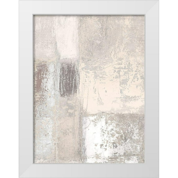 Marcon, Michael 25x32 White Modern Wood Framed Museum Art Print Titled - Neutral Autumn Deconstructing II
