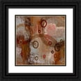 thumbnail image 1 of Marcon, Michael 26x26 Black Ornate Wood Framed with Double Matting Museum Art Print Titled - Rusted Rain in The Abstract, 1 of 4