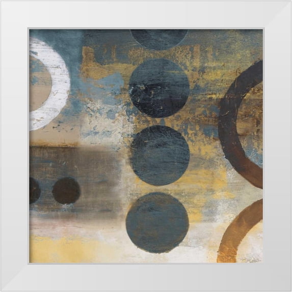 Marcon, Michael 26x26 White Modern Wood Framed Museum Art Print Titled - Blue Liberate Square I
