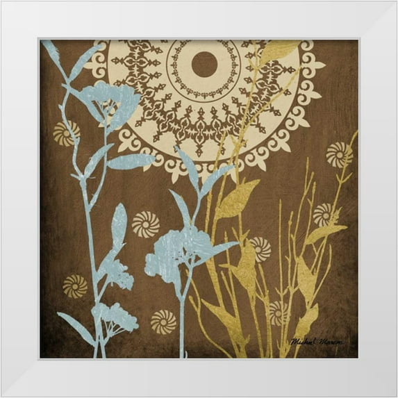 Marcon, Michael 26x26 White Modern Wood Framed Museum Art Print Titled - Botanical Silhouettes II