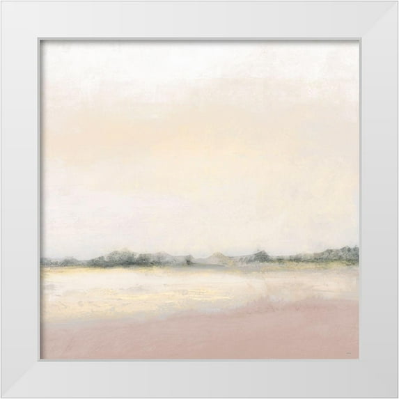 Marcon, Michael 26x26 White Modern Wood Framed Museum Art Print Titled - Foggy Spring Day I