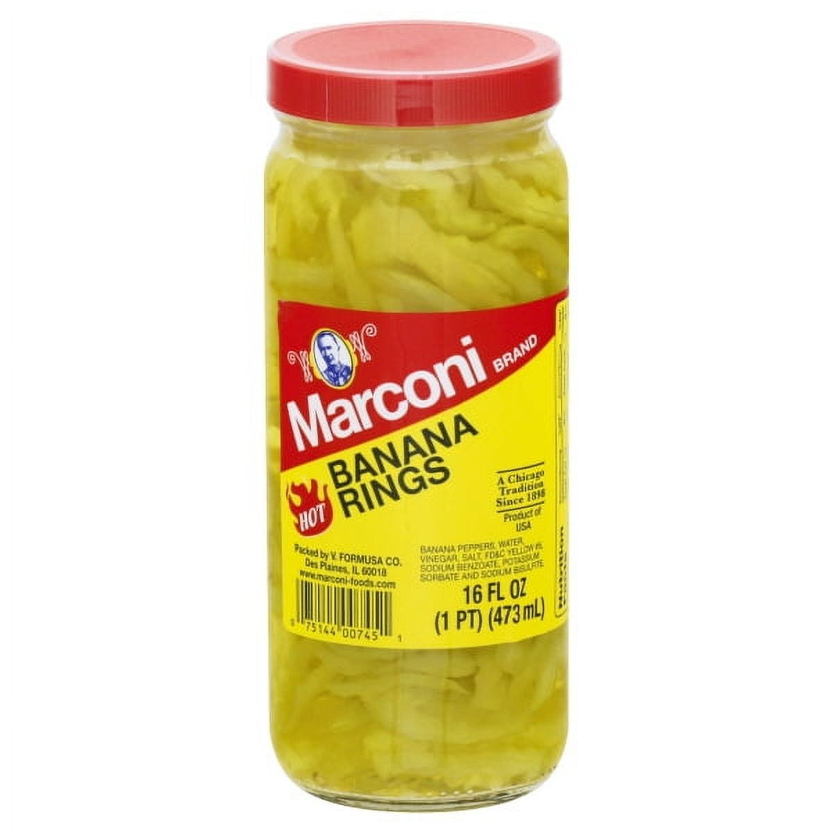 Marconi Hot Banana Pepper Rings, 16 fl oz Jar - Walmart.com