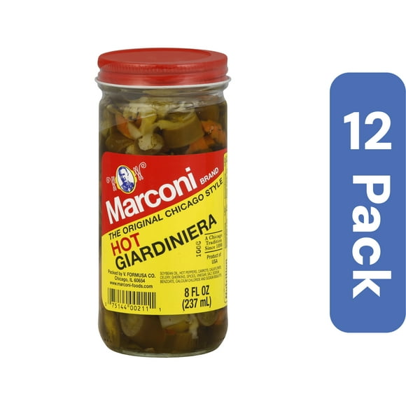 Marconi Hot Giardiniera 8 oz (Pack Of 12)
