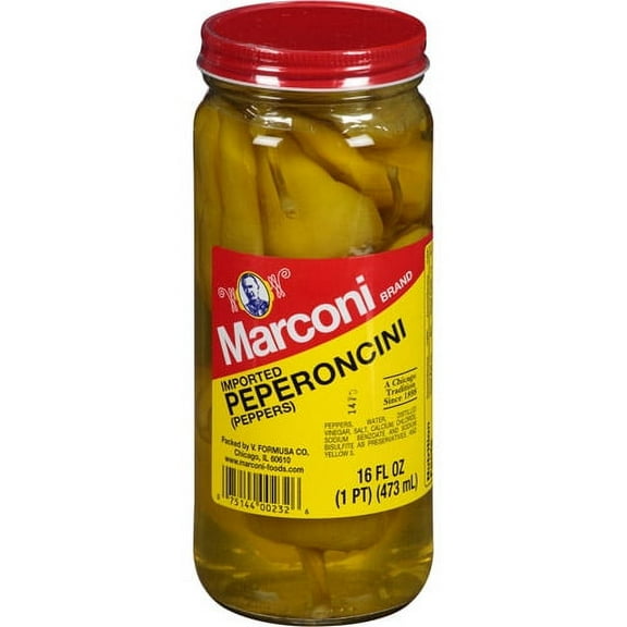Marconi Imported Peperoncini Peppers, 16 fl oz, (Pack of 12)