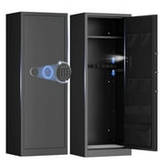 Marcree 10-15 Gun Safe for Home Rifle and Pistols, Rifle Safes with Lock & Digital Keypad, Rifle Gun Safes for Pistol and Shotguns, Long Gun Cabinet with 3 Adjustable Gun Racks, 4 Pockets