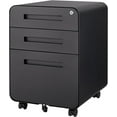 thumbnail image 1 of Marcree 3 Drawer Mobile File Cabinet Under Desk Office,Simple Style Versatile Storage Cabinet for Legal/Letter/A4 Files, 5 Wheel Design Anti-Tilting Cold Rolled Steel Waterproof Moisture-Proof Black, 1 of 8