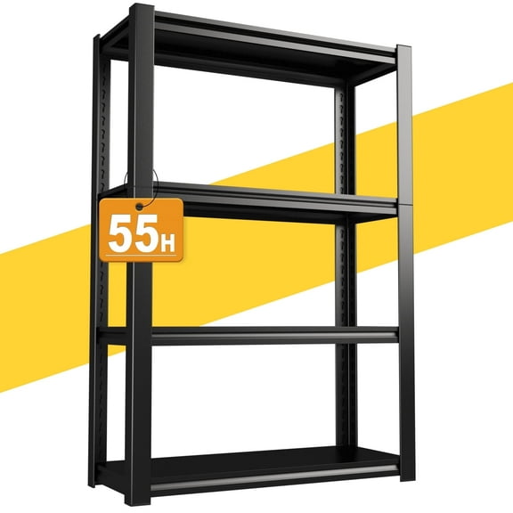 Marcree 55''H Heavy Duty Shelving,Garage Storage Shelves for Storage,4 Tier Metal Shelves for Kitchen,Warehouse,Load 2000lb,13.78" D x 29.53" W x 55.12" H