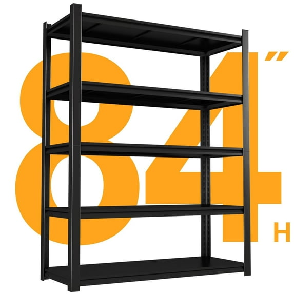 Marcree Garage Shelving Heavy Duty Storage Shelves, 5 Tier Metal Storage Shelves, 47.2''W Heavy Duty Shelving, 3000LBS Load Garage Storage Shelves, Basement Storage Utility Shelves