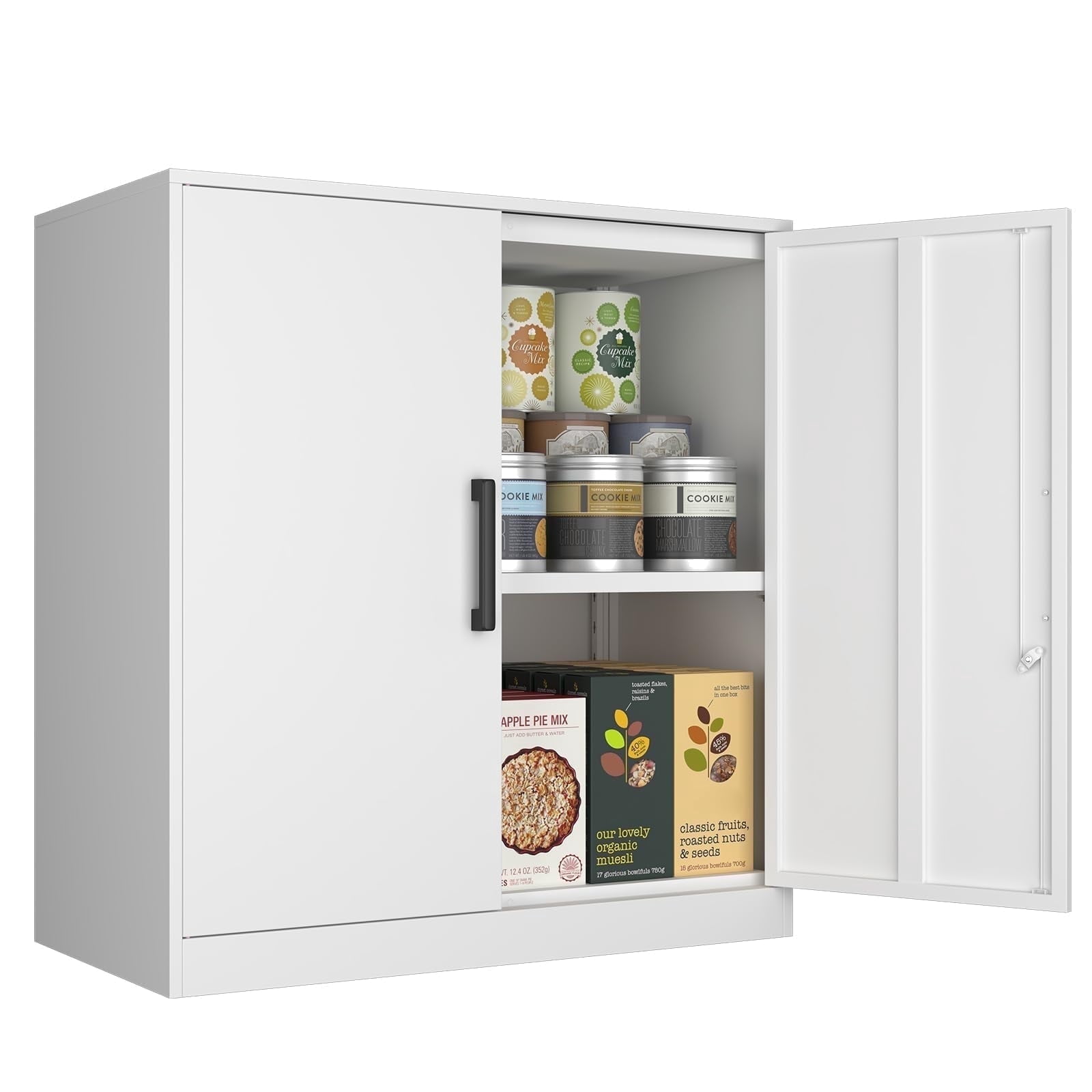 Marcree Garage Wall Cabinet,Metal Storage Cabinet with Adjustable Shelf,Locking Wall Storage Cabinets,Steel Wall Mounted Cabinet for Home Office