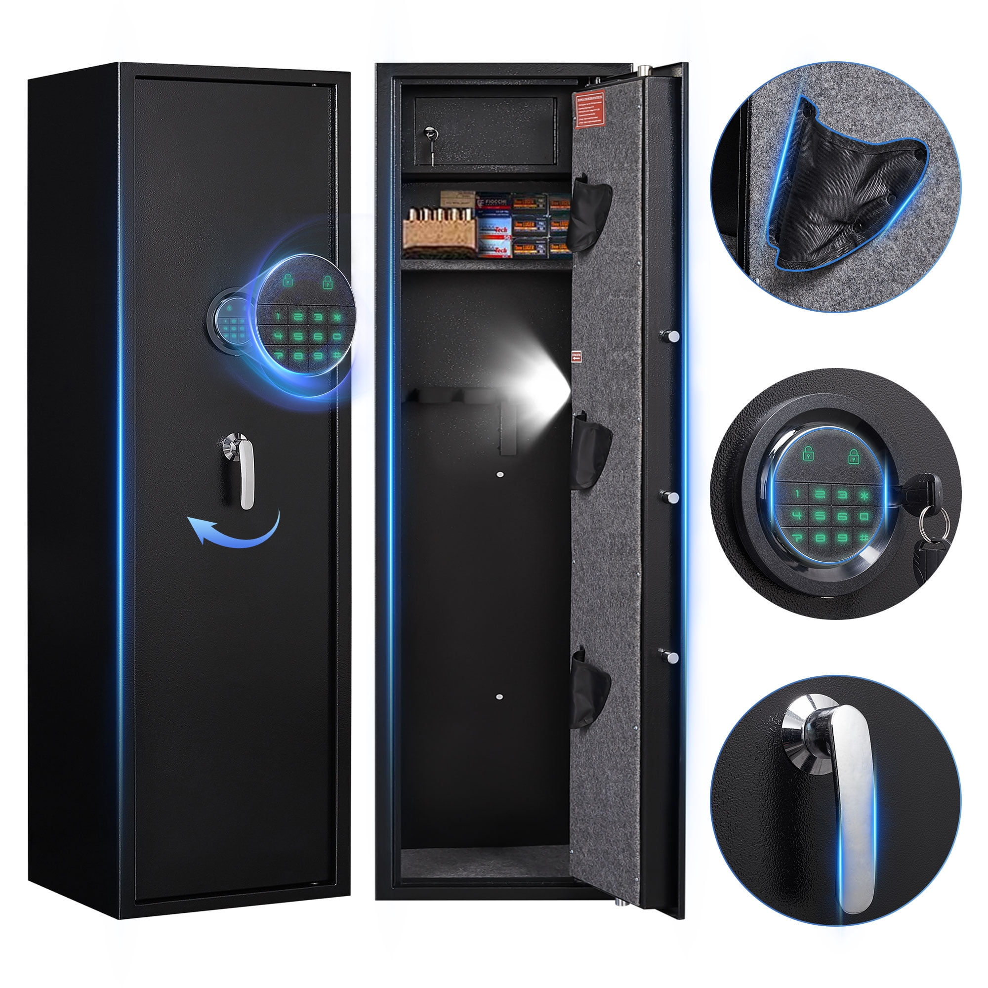 Marcree Gun Safe with Electronic Lock, Quick Access, 35 Large Rifles