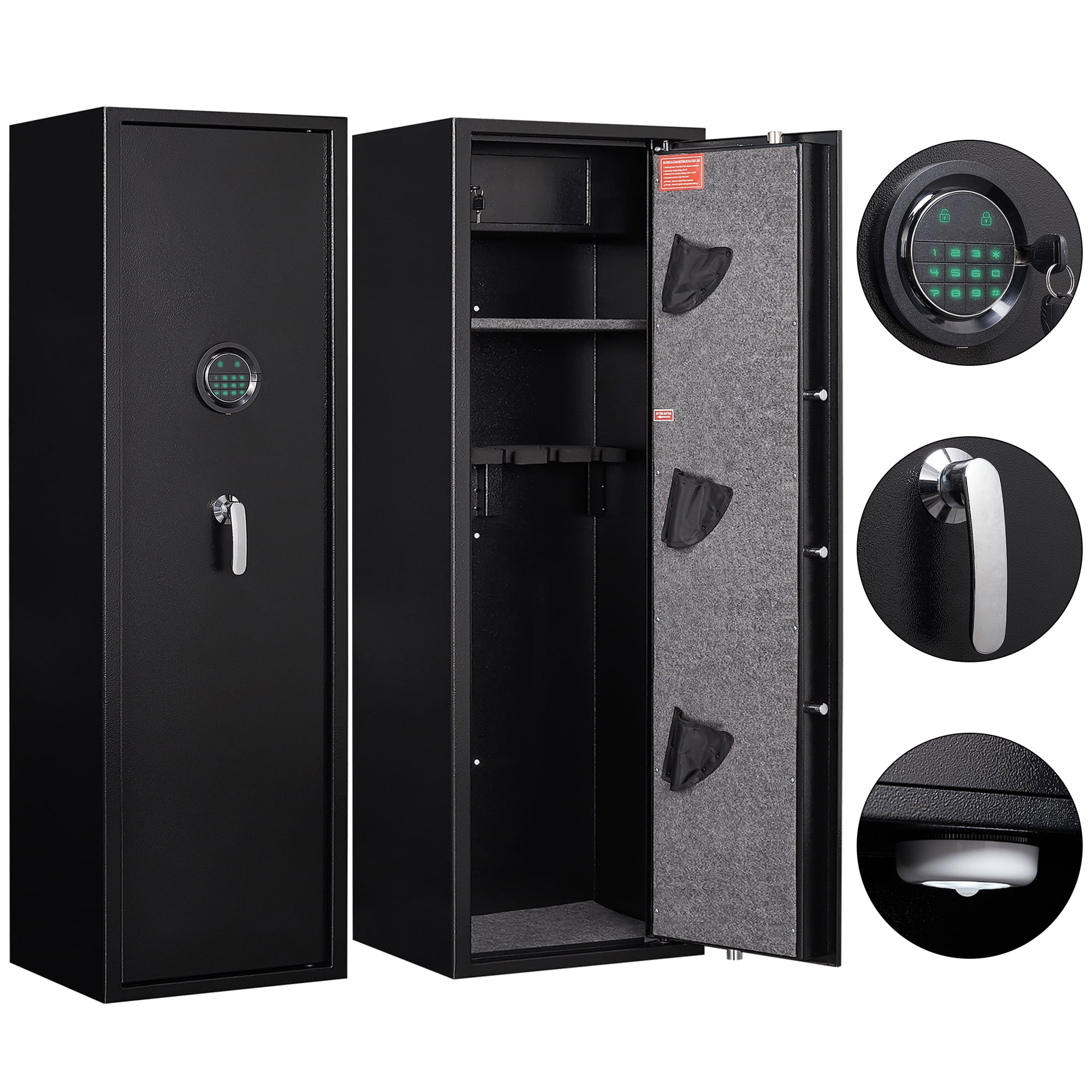 Marcree Electronic Security Cabinet Quick Access Gun Rifle Gun Security Cabinet Safes Gun Cabinet for Shotguns with Built-in Removable Storage Shelf - Walmart.com