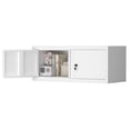 thumbnail image 1 of Marcree Metal Wall Cabinet, Garage Wall Mounted Cabinets with Adjustable Shelf and Doors, Steel Hanging Cabinet with Open Storage for Home Office,Bathroom, Kitchen, White, 1 of 7
