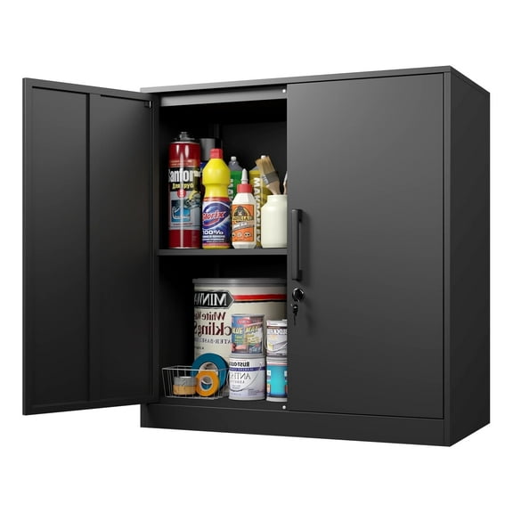 Marcree Metal Wall Garage Cabinet, Wall Storage Cabinet with Adjustable Shelf,Locking Wall Storage Cabinets, Steel Wall Mounted Cabinet for Home Office