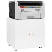 Marcree Office furniture Copier Cabinet white 2 door steel copier stand mobile pedestal file Printer Stand