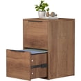 thumbnail image 1 of Marcree 2 Drawer File Cabinet , Small Filing Cabinet with Hanging Bars for Letter Size,  Under Desk File Storage Cabinet Used for Home Office, Brown Assemble Required, 1 of 10