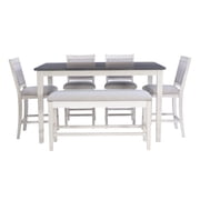 Marcum 6 Peice Counter Height Dining Set, White