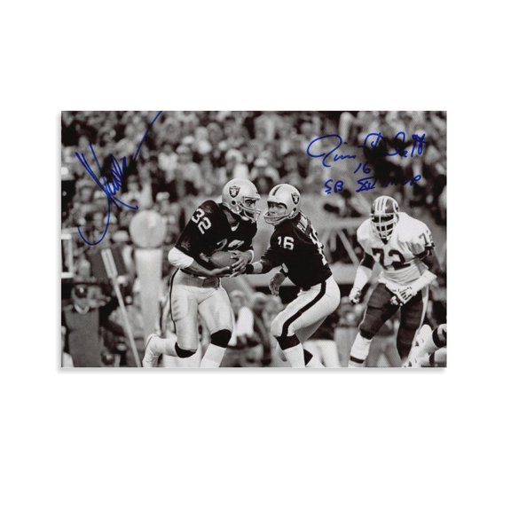 Marcus Allen And Jim Plunkett Poster Artworks Canvas Poster Room Aesthetic Wall Art Prints Home Modern Decor Gifts 20x30inch(50x75cm)