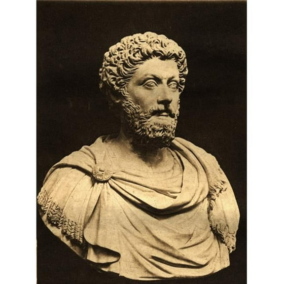 Marcus Aurelius 121-180 A.D.Roman Emperor  From A Bust In Museo