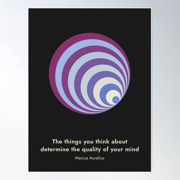 Marcus Aurelius Quote Stoicism Artwork Poster Wall Art, UNFRAMED PAPER POSTER