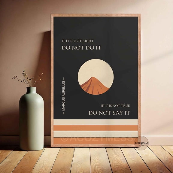 Marcus Aurelius Stoic Quote Wall Art Print, Unframed Paper Poster 8x10in