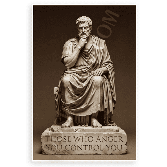 Marcus Aurelius "Those Who Anger You Control You" Inspirational 12x18 US Made Poster