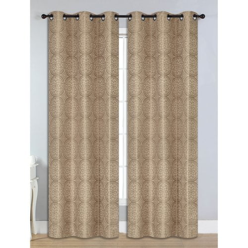 Marcus Jacquard Room Darkening 76" x 84" Grommet Curtain Panel Pair
