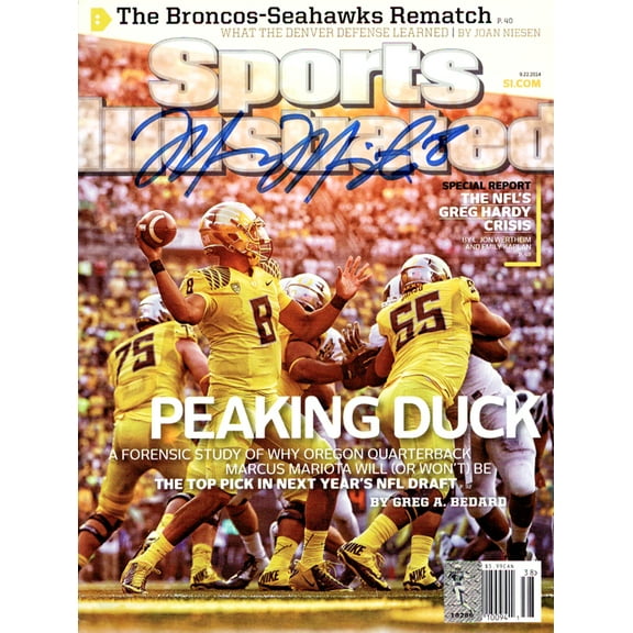 Marcus Mariota Autographed Sports Illustrated Magazine Oregon Ducks MM Holo 89203