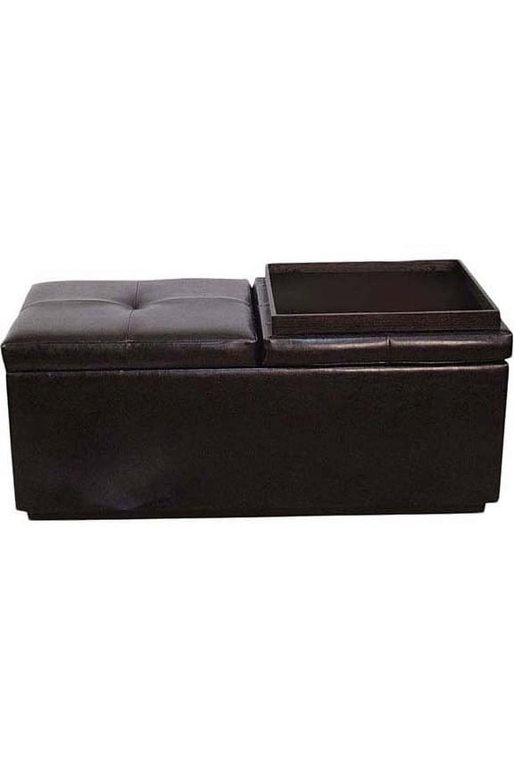 Marcus Storage Bench and Ottoman, Bicast Leather