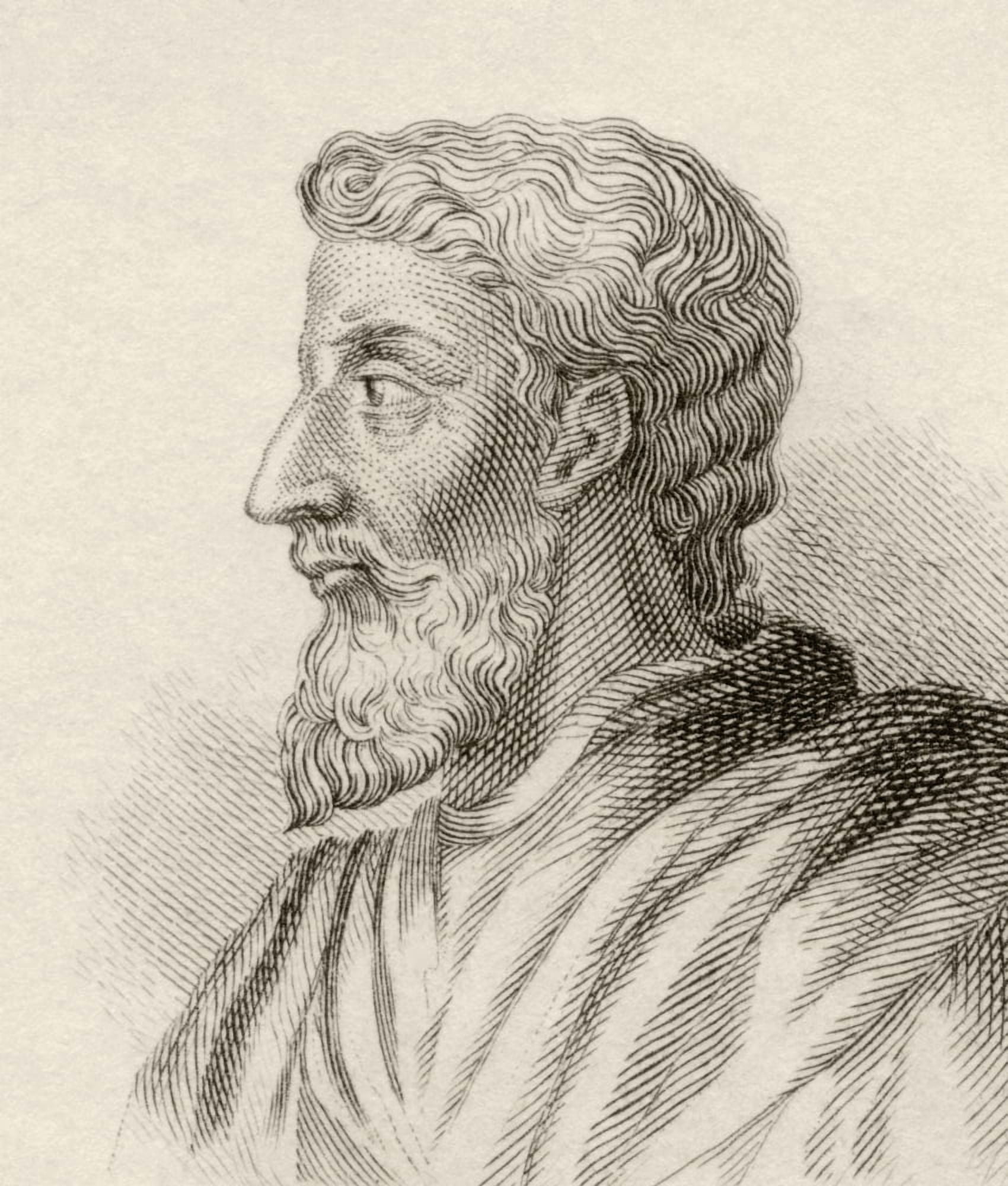 Marcus Terentius Varro 116 Bc To 27 Bc Aka Varro Reatinus Roman Scholar Historian And Writer From Crabbes Historical Dictionary Published 1825 Canvas Art - Ken Welsh Design Pics (13 x 15)