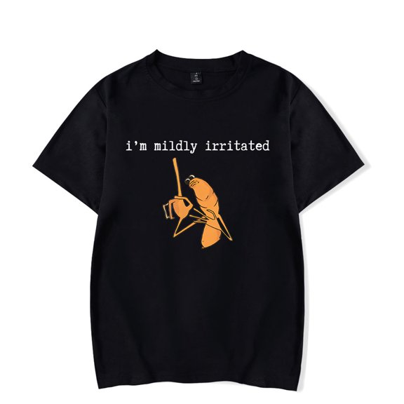 Marcus The Worm Merch I'm Mildly Irritated T-Shirt Short Sleeve Meme Funny Unisex Clothing For Summer