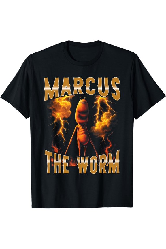 Marcus Worm Meme Humor Playful Retro Vibe Funny People T-Shirt