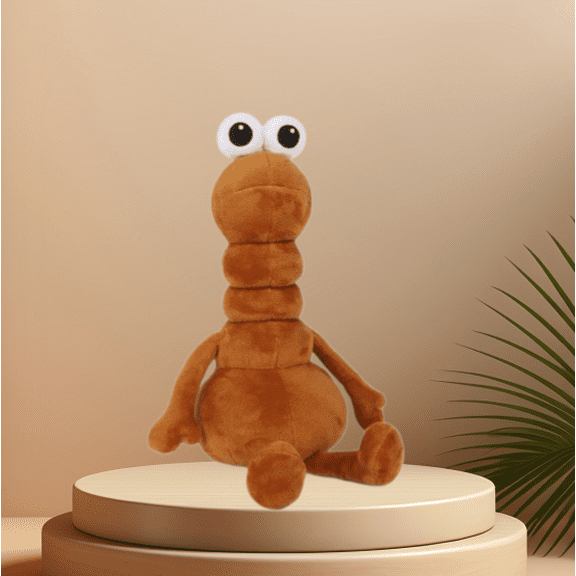 Marcus the Worm Plush Toy, Marcus Stuffed Animal -Cartoon Worm Stuffed Toy, Soft Collectible for Game Fans Decor or Gift Novelty Internet Joke Robert Worm Plush