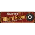 thumbnail image 1 of Marcus's Billiard Room Red Sign Game Room Pool 6x18 206180008322, 1 of 1