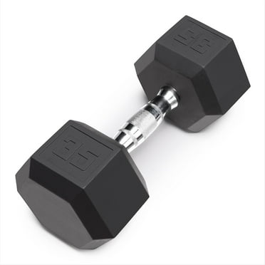 Marcy 35lb Rubber Hex Dumbbell (Single)