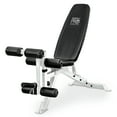 thumbnail image 1 of Marcy Foldable and Adjustable Weight Bench with Leg Extension, White/Black, 1 of 12