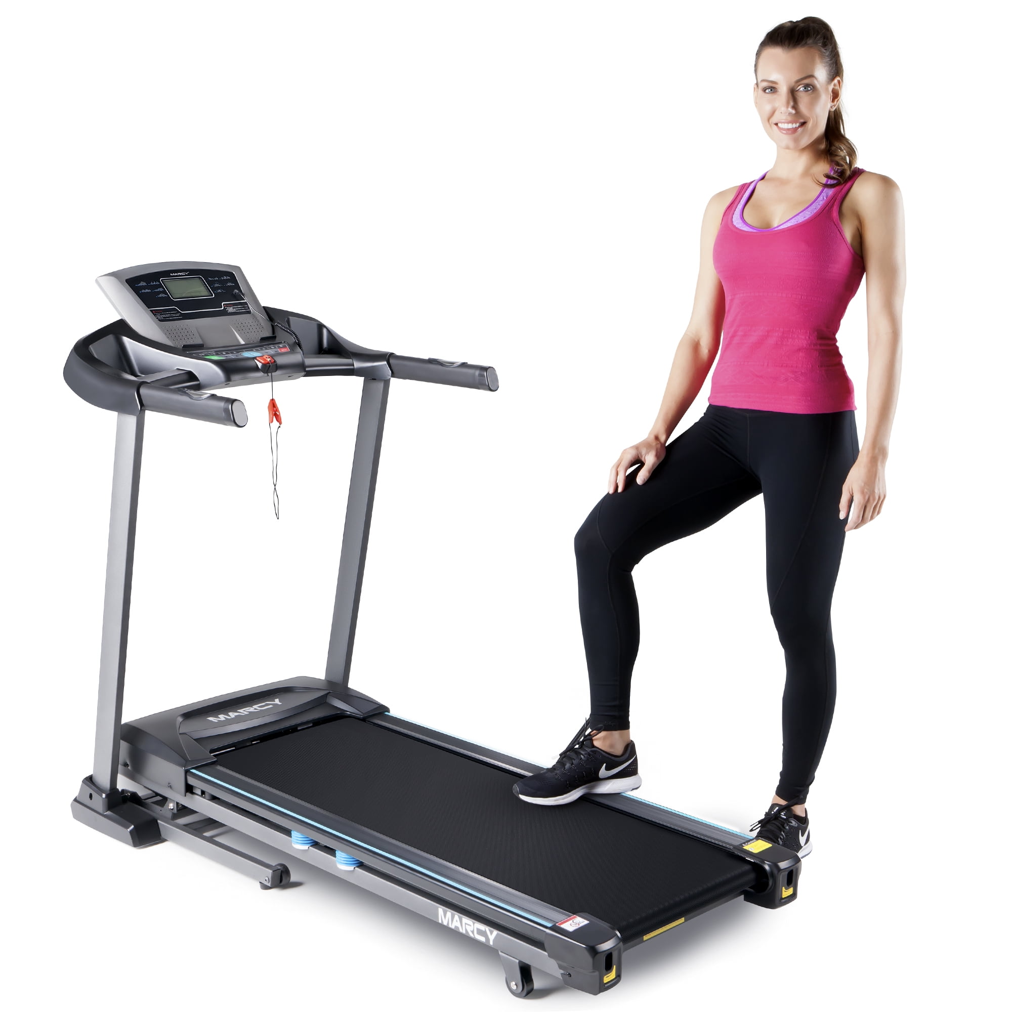 Marcy Folding 2.5HP Treadmill with Auto Incline and Body Fat Analysis Walmart