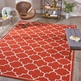 thumbnail image 1 of Marcy Indoor Geometric 8' x 11' Area Rug, Red and Ivory, 1 of 3