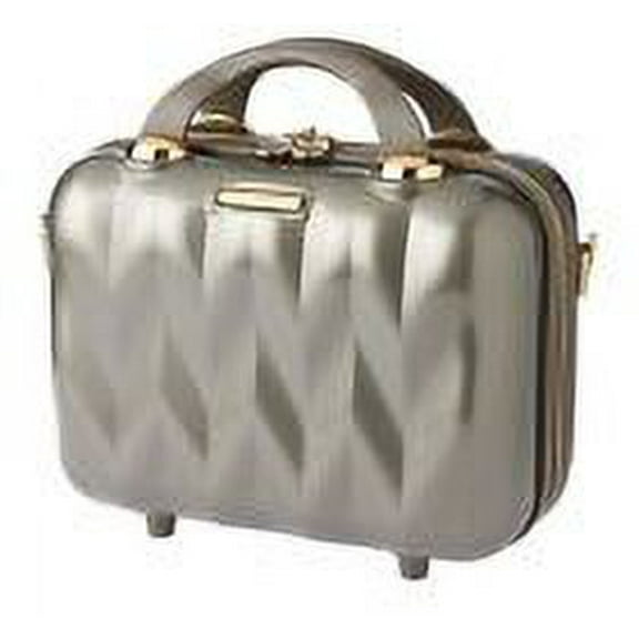 Marcy McKenna 2-in-1 Essential Milan Hardside Beauty Case- Platinum