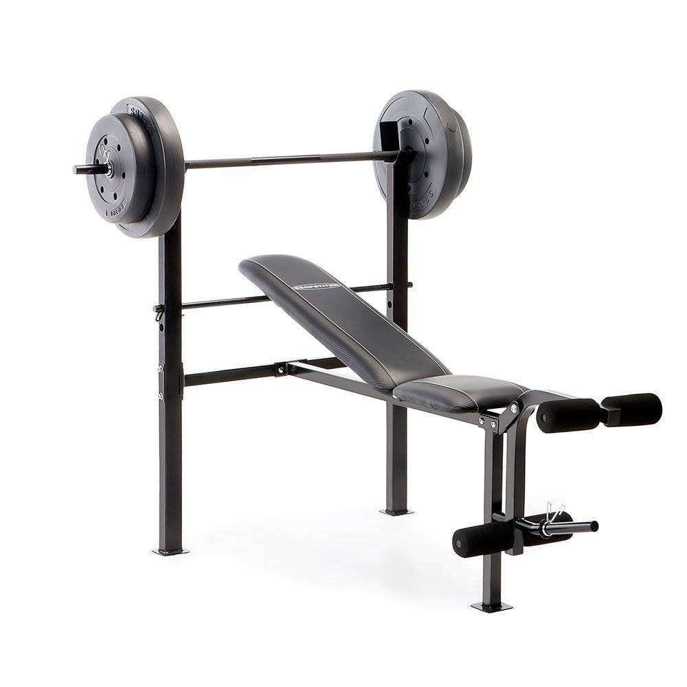 Marcy Pro CB-20111 Standard Adjustable Weight Bench with 80 lbs Weight Set - image 1 of 5
