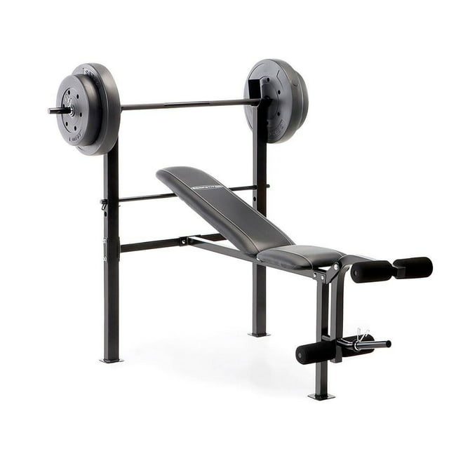 Marcy Pro CB-20111 Standard Adjustable Weight Bench with 80 lbs Weight Set
