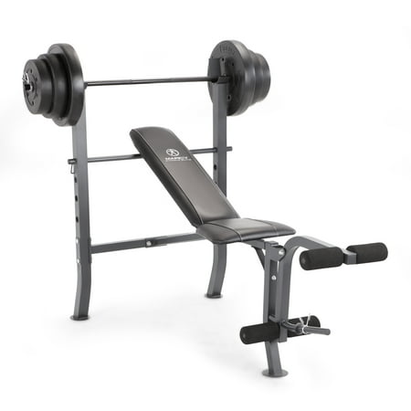 Marcy Pro Marcy Standard Bench with 100 Lb. Weight Set MD-2082W