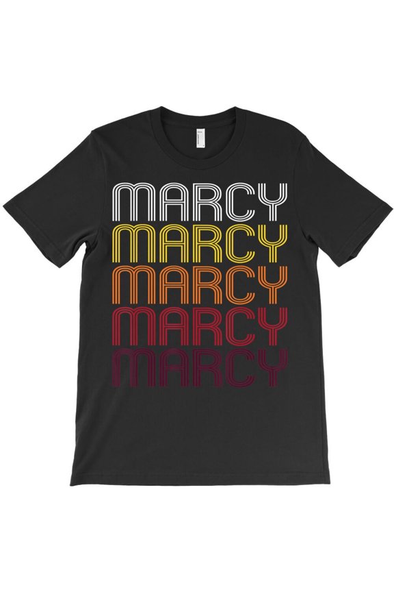 Marcy Retro Wordmark Pattern Funny Vintage Style Name Graphic K31334 Unisex T-Shirt – Extended Sizes Up to 5XL
