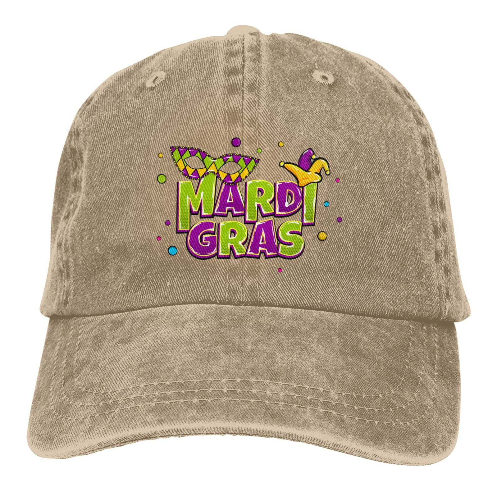 mardi gras baseball cap