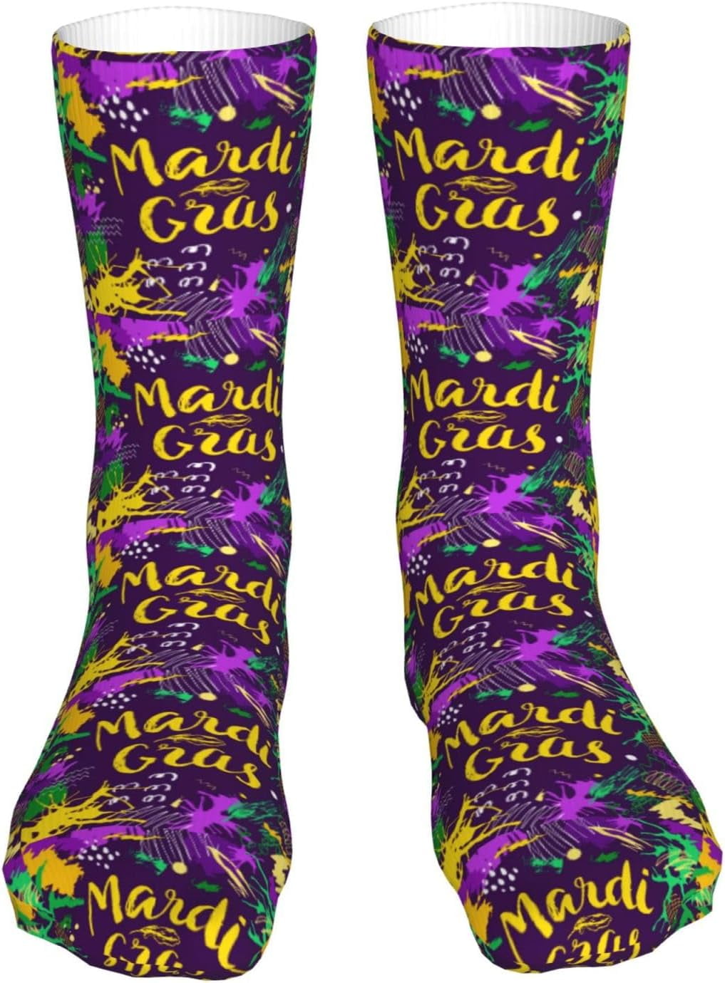 girls mardi gras socks