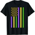 Mardi Gras 2025 New Orleans Louisiana American Flag TShirt