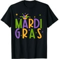 Mardi Gras 2025 Womens Girls Mask Beads New Orleans Party TShirt